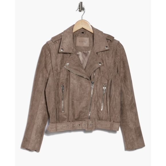 BLANKNYC x Revolve Suede Moto Jacket in Chance Of Rain NWT - Picture 9 of 9